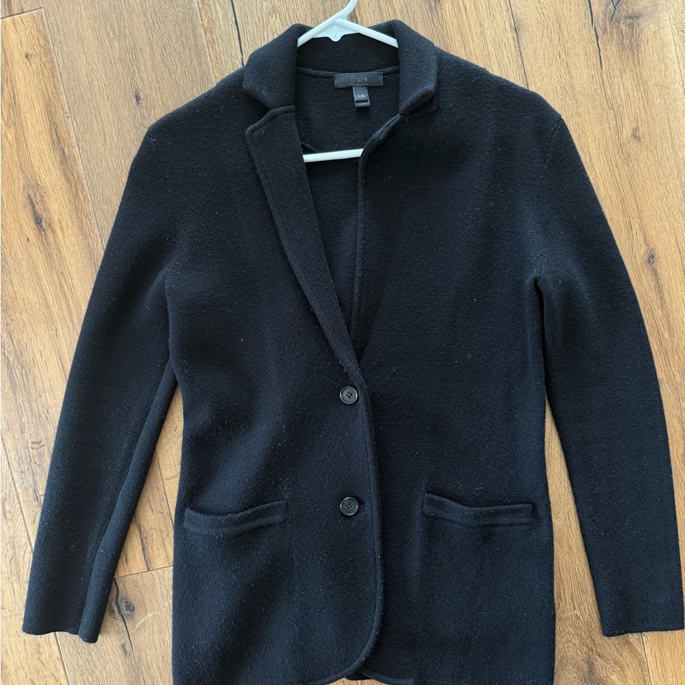 J CREW Women's Black Sweater Blazer XXS